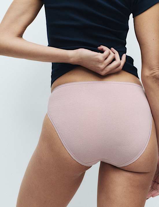 Lot de 5 culottes &eacute;chancr&eacute;es en coton et Lycra&reg;