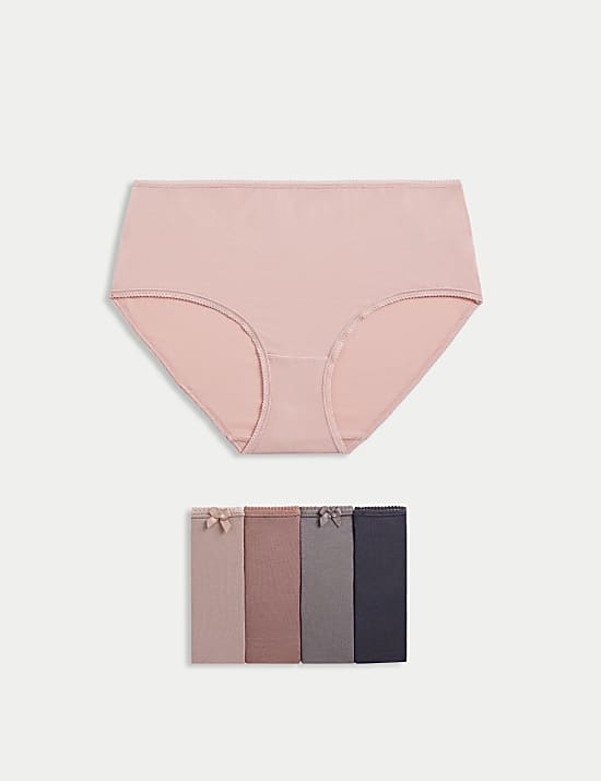 5er-Pack hoch geschnittene Shorts aus Baumwolle mit Lycra®