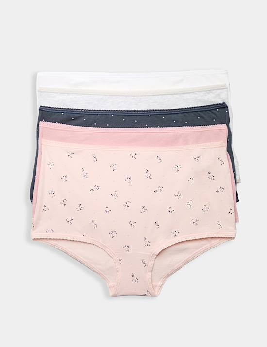 5pk Cotton Lycra&reg; High Rise Shorts