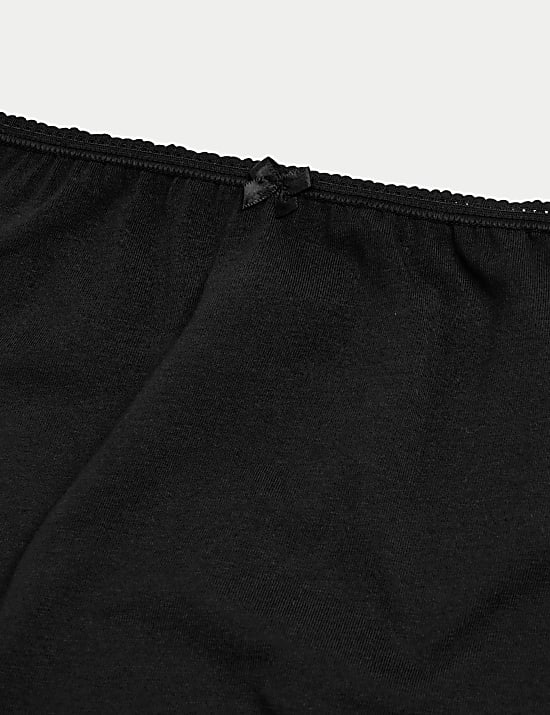 Ψηλόμεσο σλιπ από βαμβάκι και Lycra® σε σετ των 5