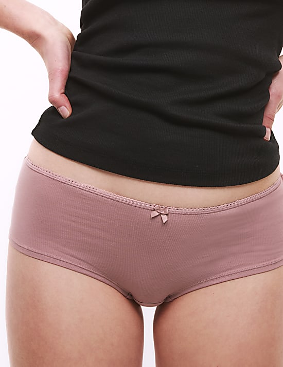 5pk Cotton Rich Lycra&reg; Low Rise Shorts