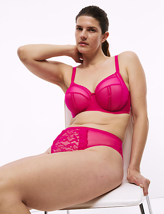 3pk Lace High Waisted High Leg Knickers