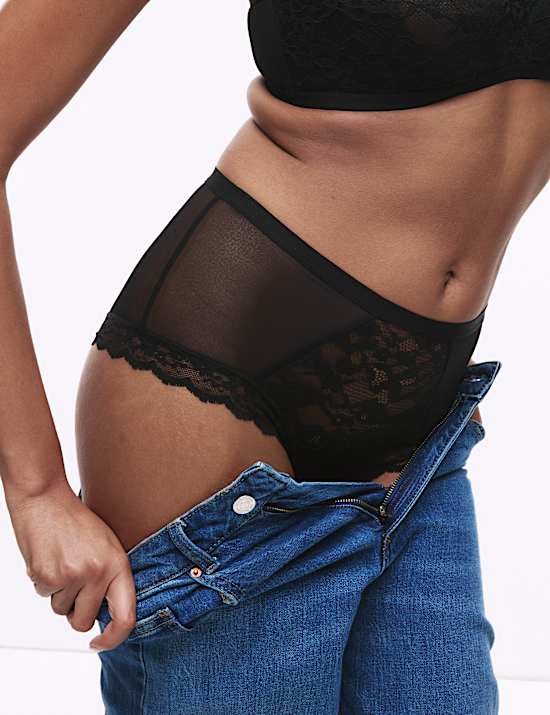 3pk Lace High Rise Short