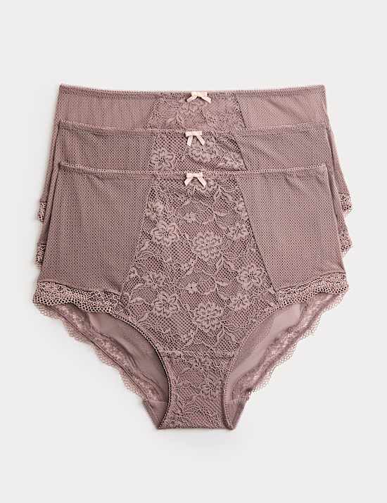 3pk Jasmine Lace Full Briefs