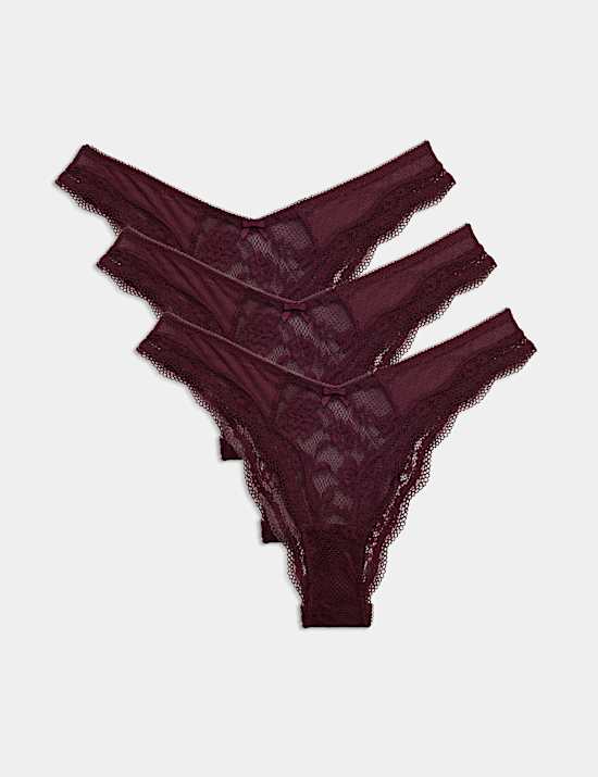 3pk Jasmine Lace Miami Knickers