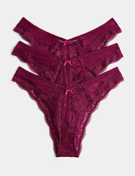 3pk Jasmine Lace Miami Knickers