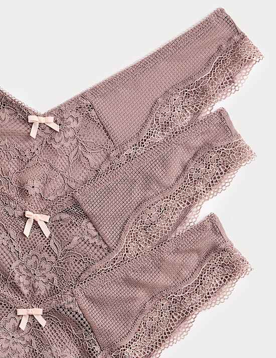 3pk Lace Miami Knickers