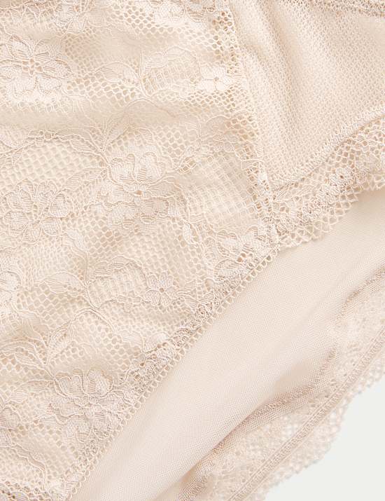 3pk Jasmine Lace High Waisted High Leg Knickers