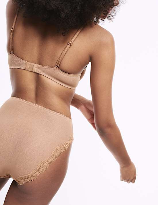 3pk Jasmine Lace High Waisted High Leg Knickers