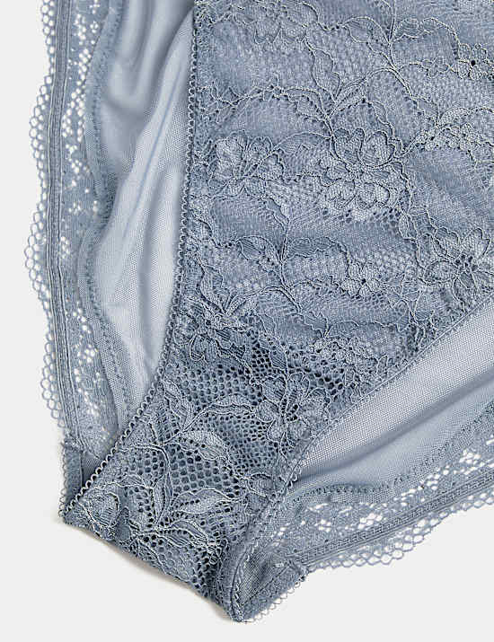 Pack de 3 braguitas de cintura y talle alto con encaje Jasmine