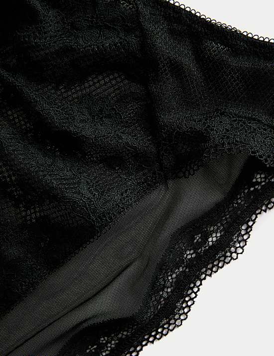 3pk Jasmine Lace High Waisted High Leg Knickers