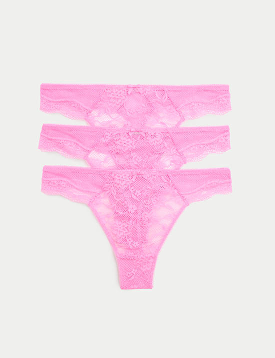 3pk Jasmine Lace Thongs