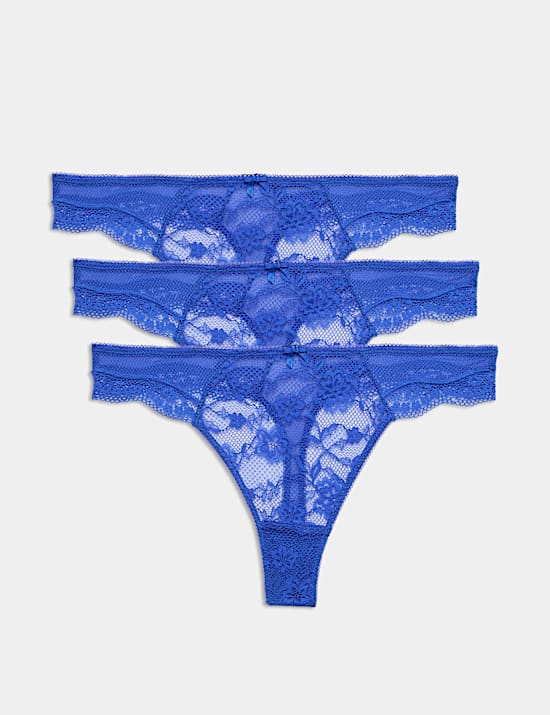 3pk Jasmine Lace Thongs