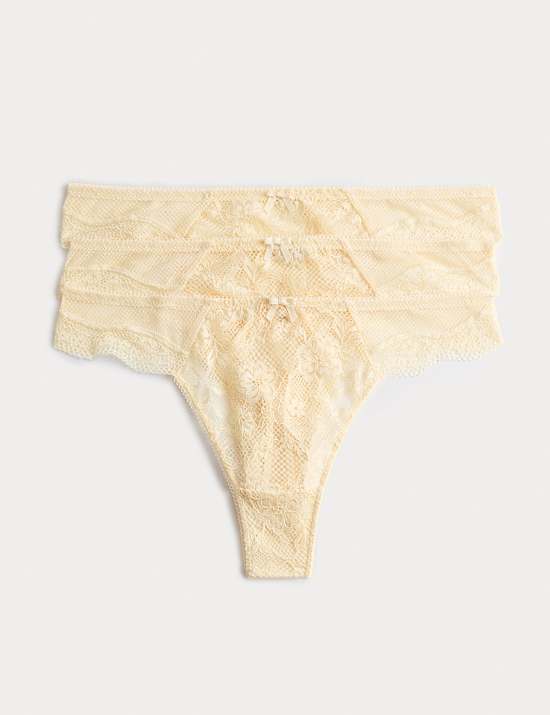 3pk Jasmine Lace Thongs