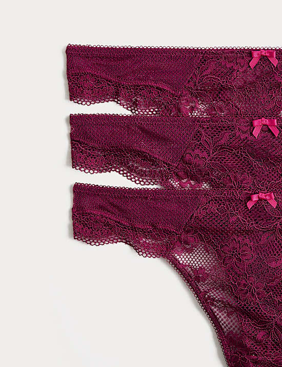 3pk Jasmine Lace Thongs