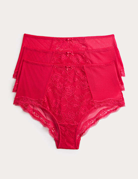 3pk Jasmine Lace High Rise Shorts
