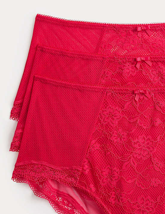 3pk Jasmine Lace High Rise Shorts