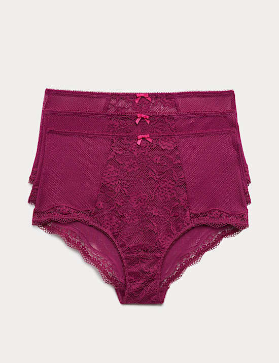 3pk Jasmine Lace High Rise Shorts