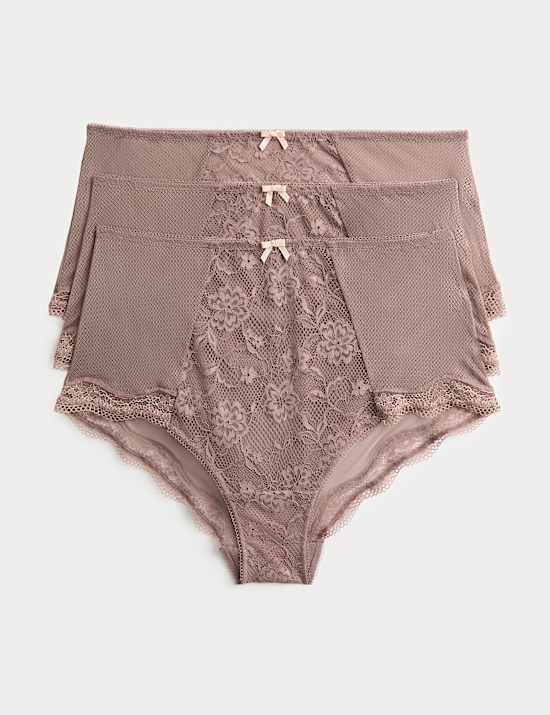 3pk Jasmine Lace High Rise Shorts