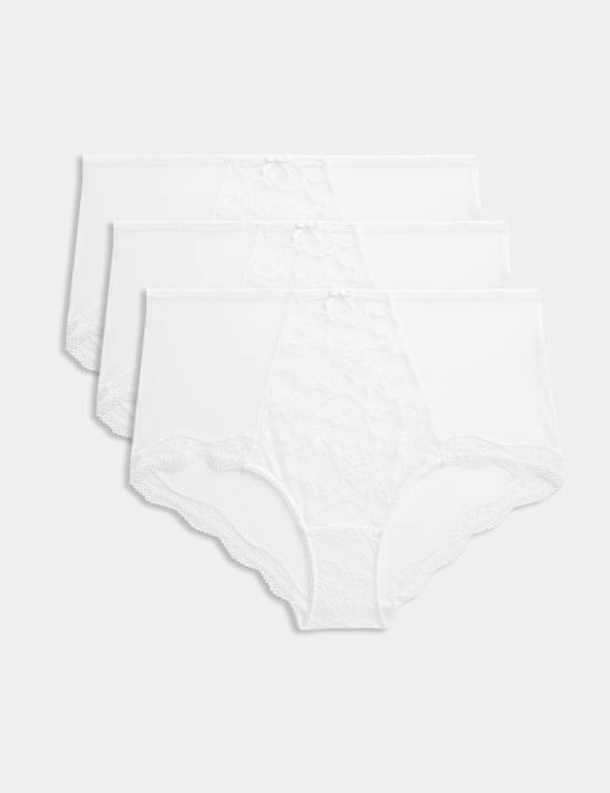 3pk Lace High Rise Shorts