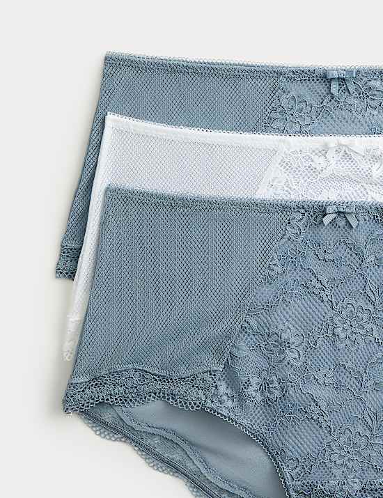 3pk Jasmine Lace High Rise Shorts
