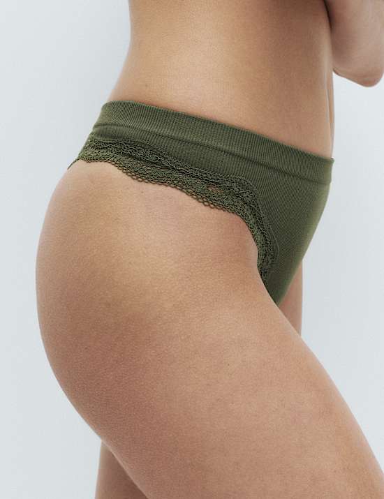 Pack de 2 tangas Jasmine sin costuras con encaje