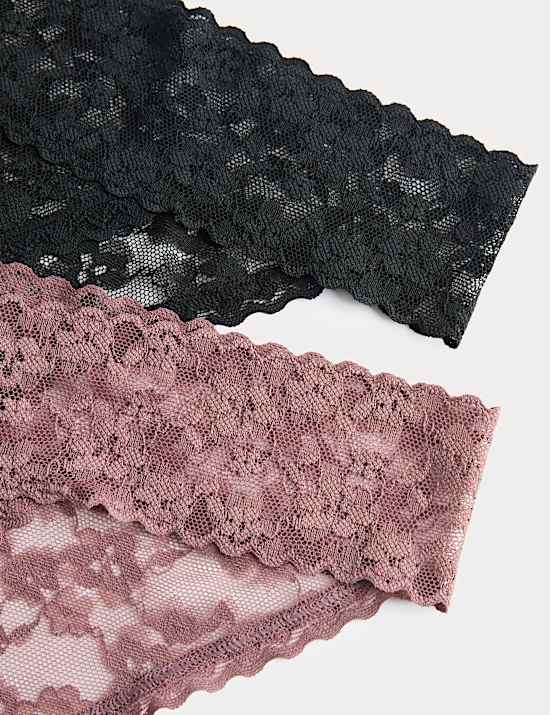 3 Pack Lace Brazilian Knickers