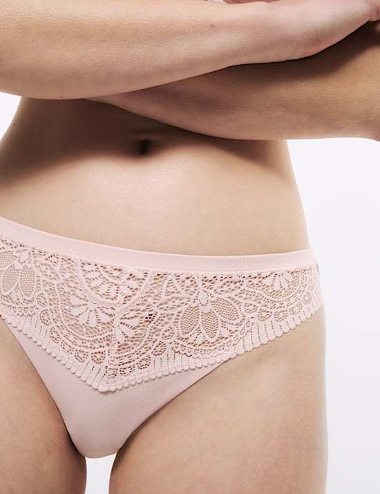 3pk Body Soft&trade; Lace Thongs