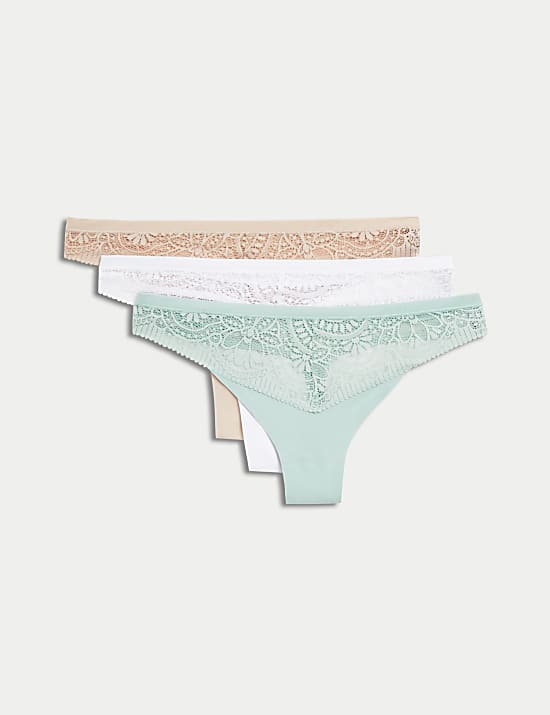 Pack de 3 tangas con encaje Body Soft&trade;