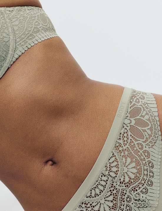 3pk Body Soft&trade; Lace Thongs