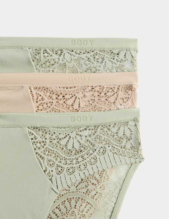 3pk Body Soft&trade; High Leg Knickers