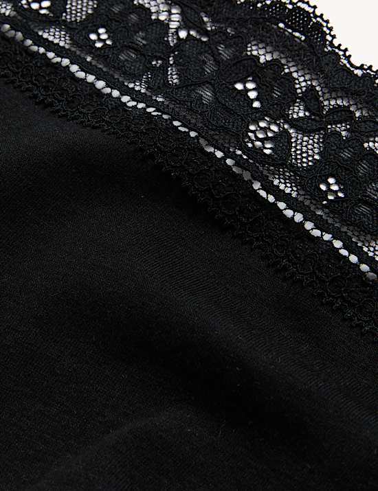 5pk Cotton Lycra® & Lace Full Briefs