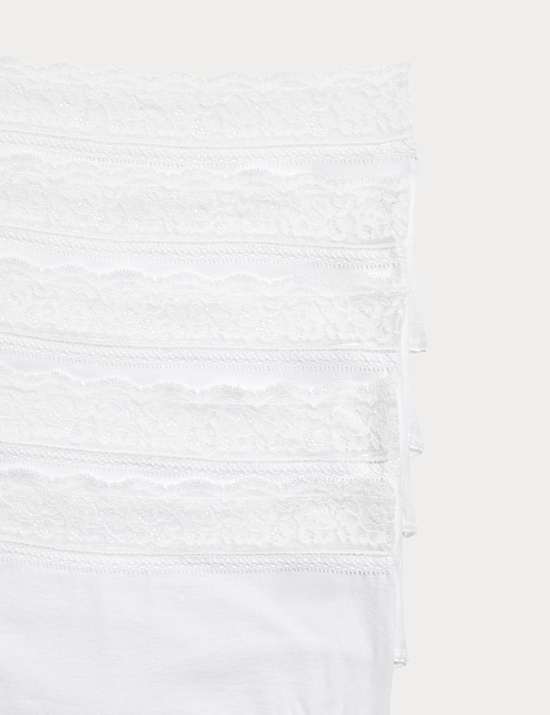 5pk Cotton Lycra&reg; & Lace High Rise Shorts