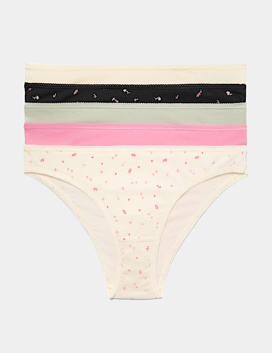 Set van 5 Braziliaanse slips van katoen en lycra&trade;