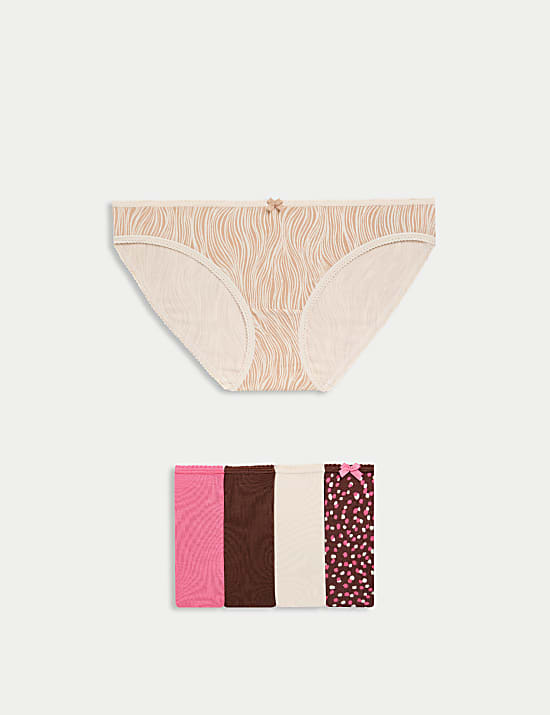 5pk Cotton Lycra™ Bikini Knickers