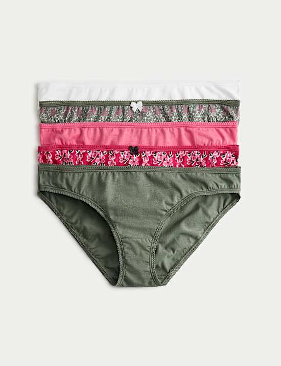 Σλιπ μπικίνι από βαμβάκι και Lycra™, σετ των 5