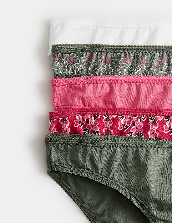 Σλιπ μπικίνι από βαμβάκι και Lycra™, σετ των 5