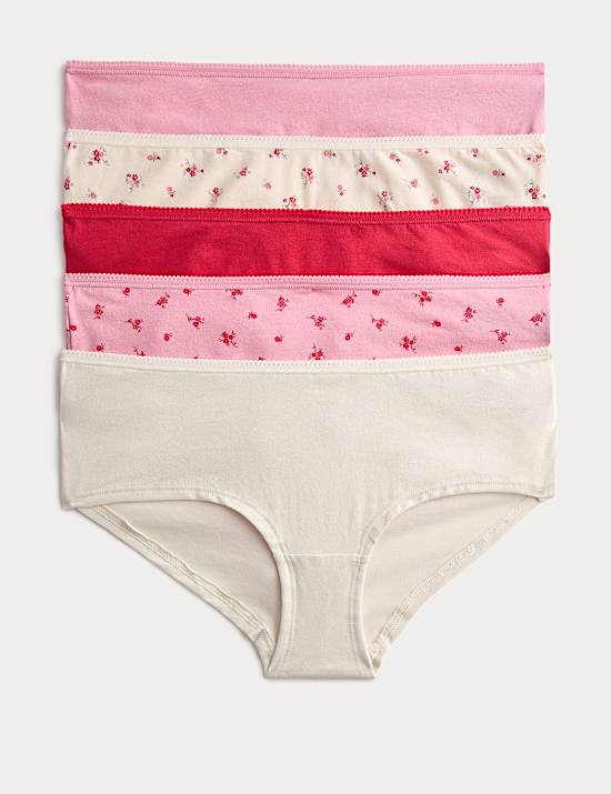 Pack 5 Cotton Mix Knickers