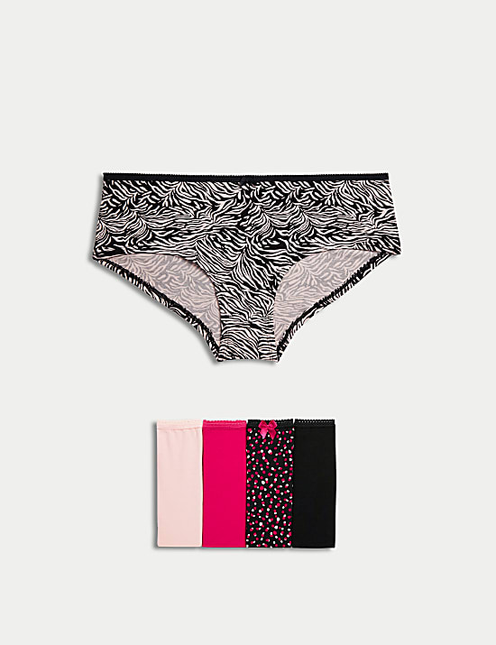 Pack 5 Cotton Mix Knickers