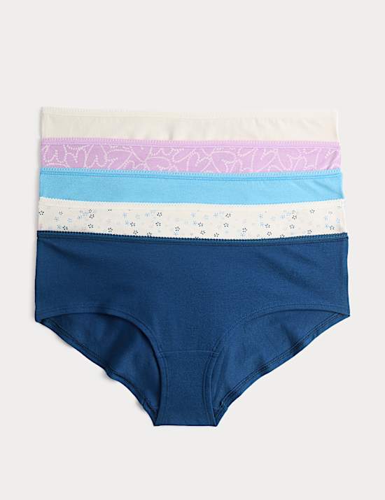 5pk Cotton Lycra&trade; Low Rise Shorts