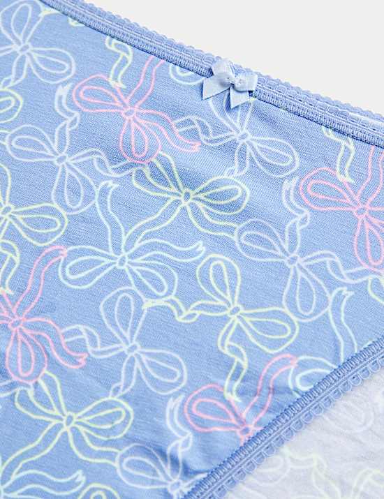 Σλιπ με ψηλό κόψιμο στους γοφούς από βαμβάκι και Lycra™, σετ των 5