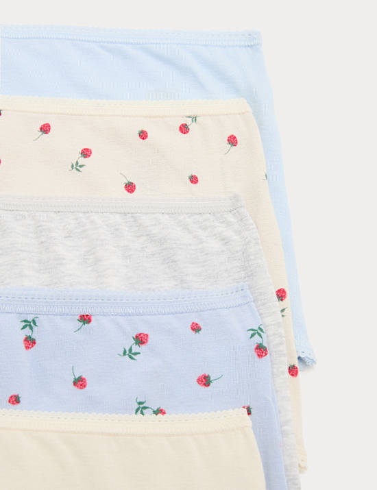 Pack de 5 braguitas culotte de Lycra&trade; de algod&oacute;n de talle alto