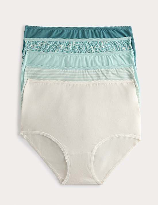 5er-Pack Taillenslips aus Baumwolle mit Lycra&trade;