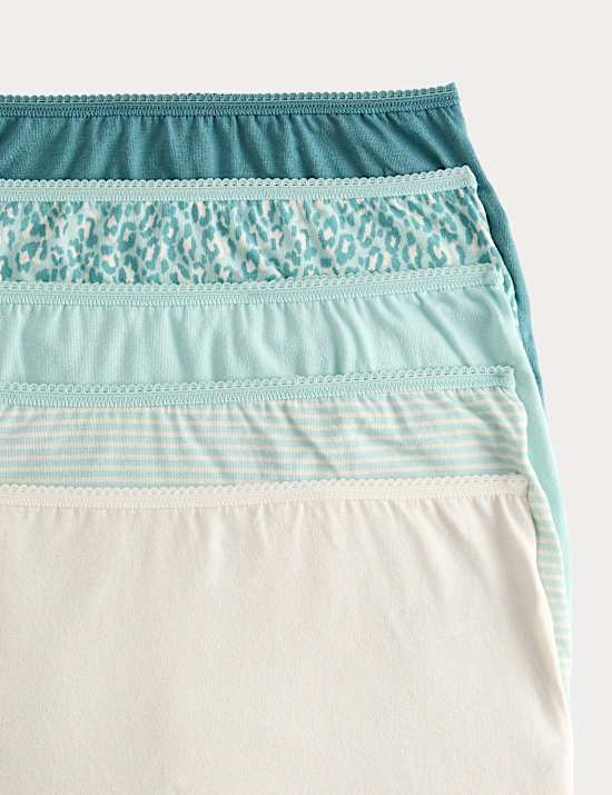 5er-Pack Taillenslips aus Baumwolle mit Lycra&trade;