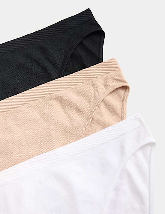 3 Pack Seamless High Leg Knickers