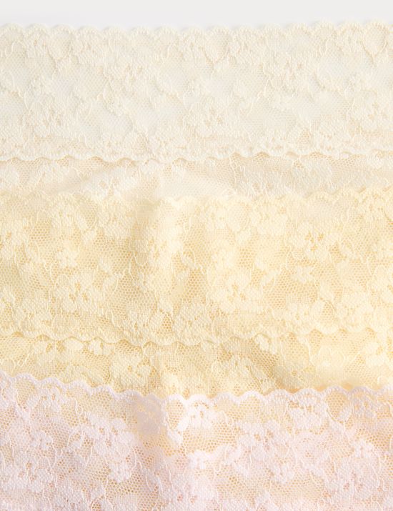 3 Pack Floral Lace Hipster Knickers