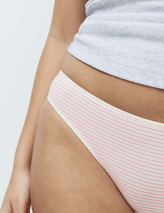 5pk Cotton Rich Printed Brazilian Knickers