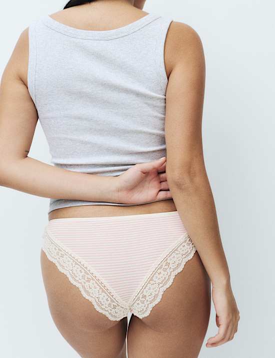 5pk Cotton Rich Printed Brazilian Knickers