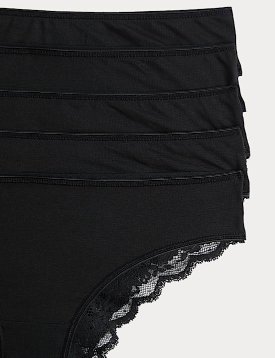 5pk Cotton Rich Printed Brazilian Knickers