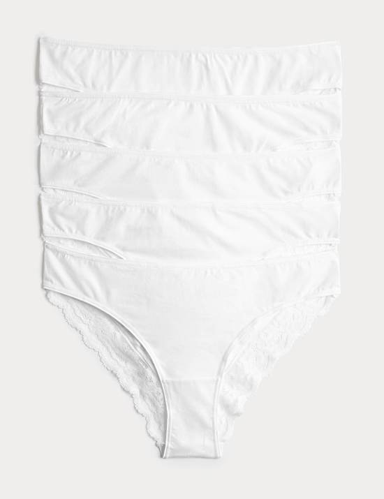 5pk Cotton Rich Printed Brazilian Knickers